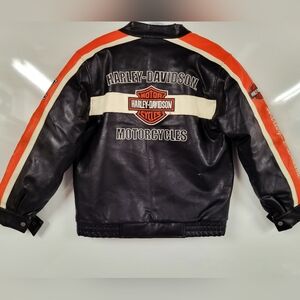 Harley-Davidson Biker Black Leathet Jacket Large, Thrashed Collectors Piece